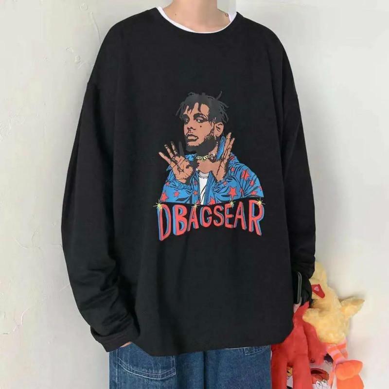 Autumn Long-sleeved T-shirt Men's Large Size Trend Bottoming Shirt Loose and Versatile Hip-hop Pullover Suitable for Students and Couples