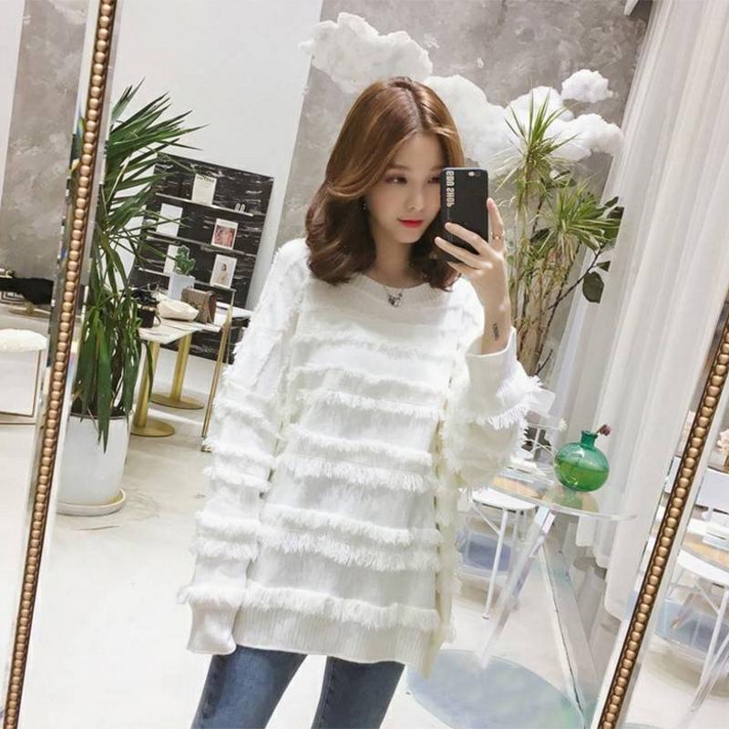 Pofulove Winter Women's Sweater Core Yarn Ladies Loose and Thin To Wear New Women's Clothing