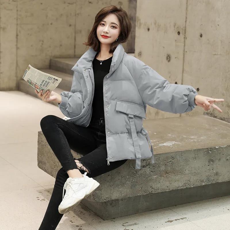 Winter Women's Korean Down Jacket Short Stand-up Collar Loose Cotton-padded Jacket Thick Bread Padded Jacket