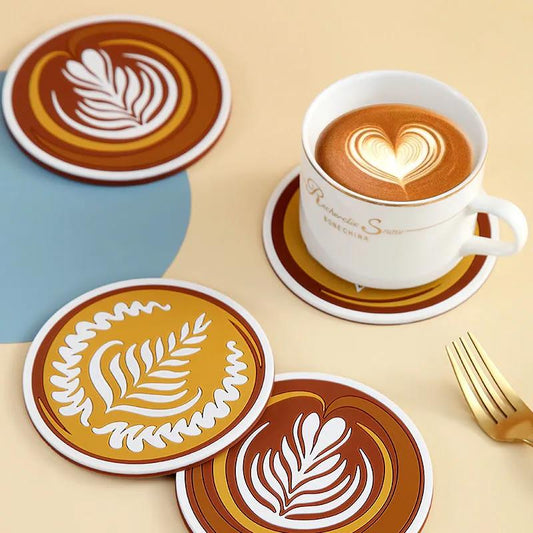 4 Packs of Nordic Coffee Pad Creative Insulation Pad Coaster Restaurant Simple Thickened Coaster