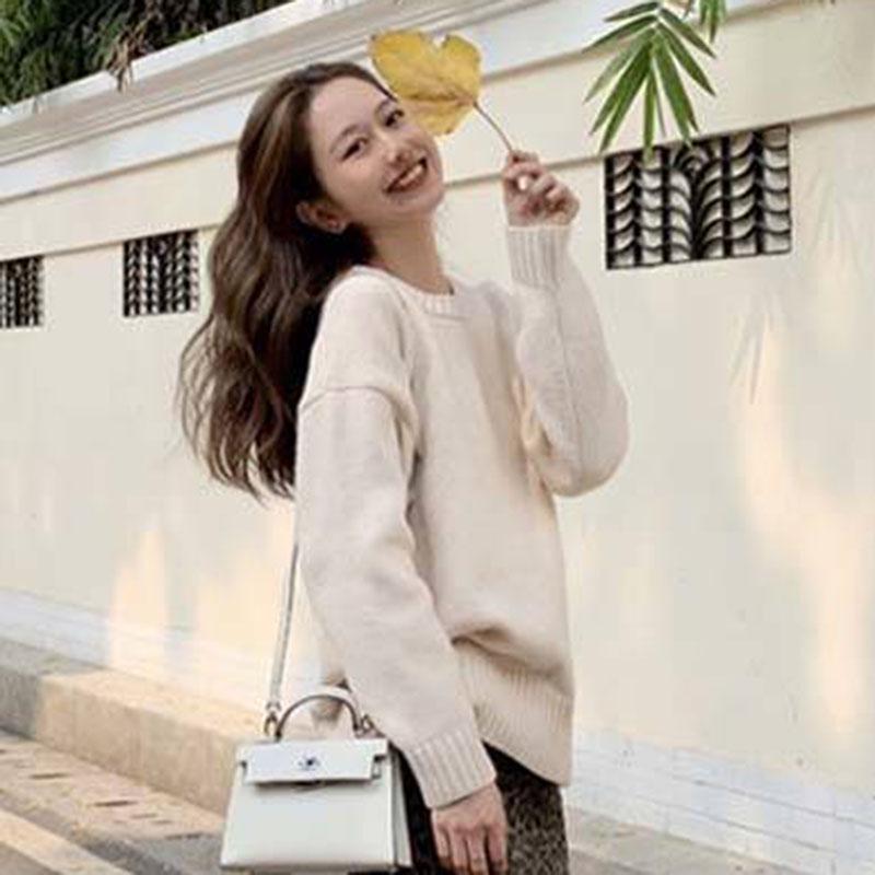 Pofulove Sweater Girl Student Loose Autumn Winter Small Fresh Pullover Bottoming Women Sweaters