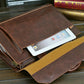 Business Briefcase Men Retro Clamshell Large Capacity Crossbody Bags Waterproof Handbag Computer Bag