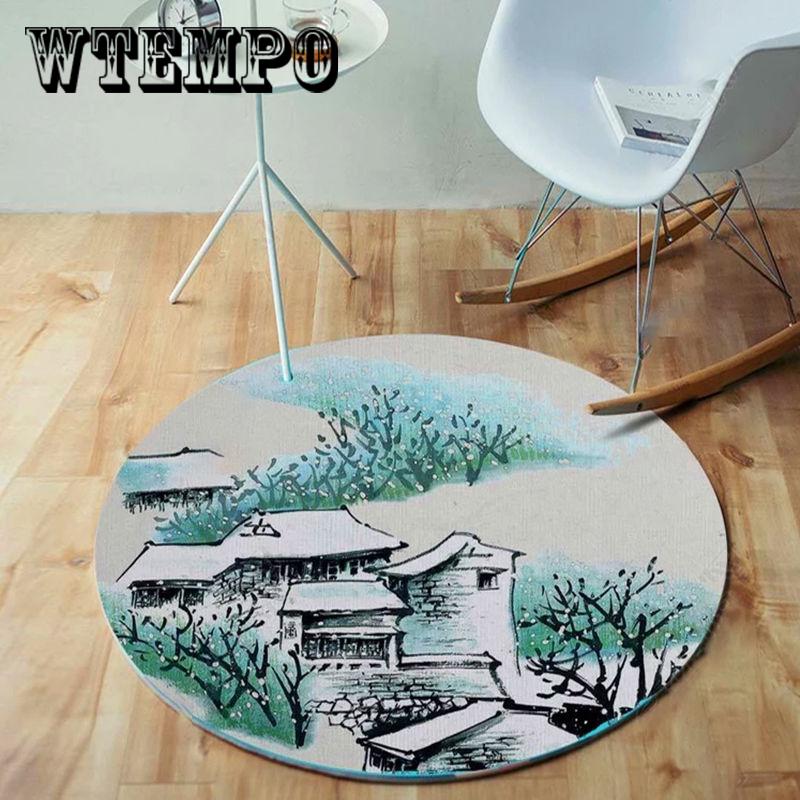 Round Cartoon Animal Baby Play Mat Newborns Nap Mat Playing Crawl Carpet Rugs