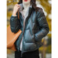 Down Padded Jacket Women Korean Style Loose Cotton-padded Jacket Women Short Bright Face Stand-up Collar Winter Coat Padded Jacket