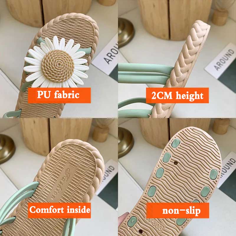 Women's Shoes Summer All-match Outer Wear Slippers Flat Heel Transparent Simple Sandals