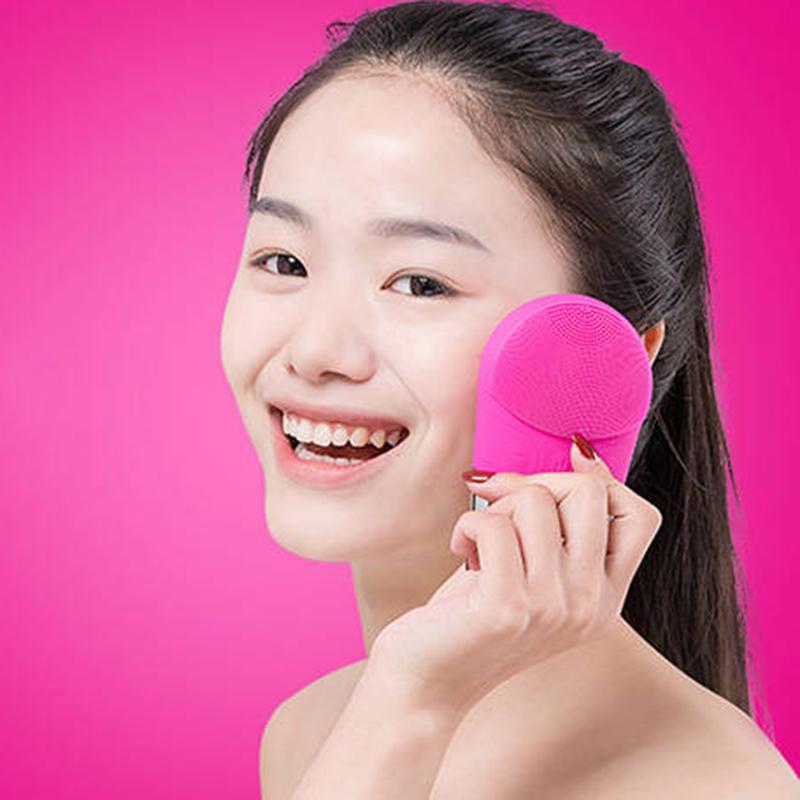Silicone Facial Cleansing Instrument Electric Face Washer Beauty Skin Care Massage Blackhead Pore