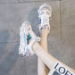 Plus Size 35-40 Summer Fashion Women Mesh Shoes Cutout Beach Casual Sandals Women Flip Flop Sandals