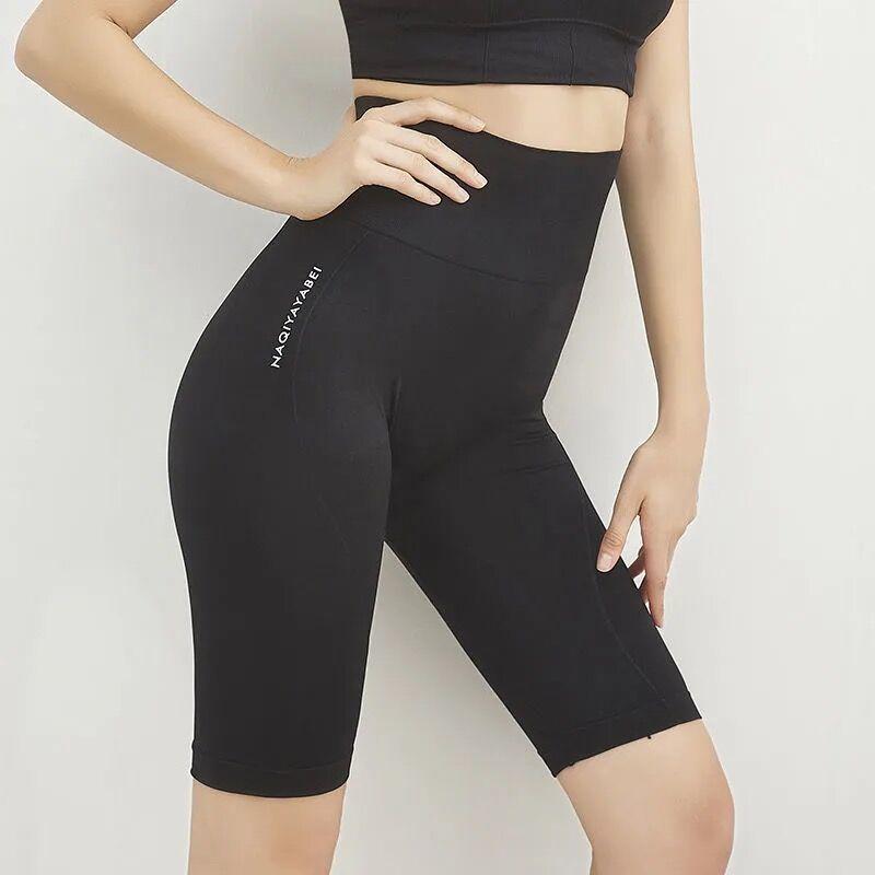 WTEMPO Tight-fitting High-waist Sports Shorts Women Stretch Running Fitness Five-point Pants Peach Hip Yoga Pants Leggings