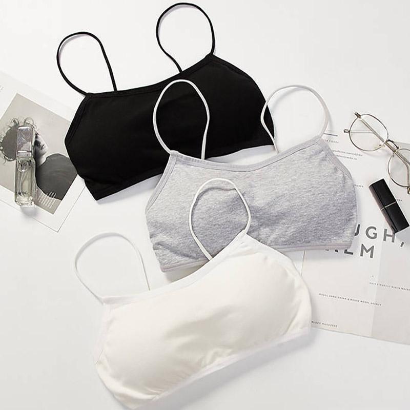 Korean Version Pure Cotton Anti Sagging Upper Tommy Back Suspender Wrap Bra Solid Color Suspender All Inclusive Underwear Bra