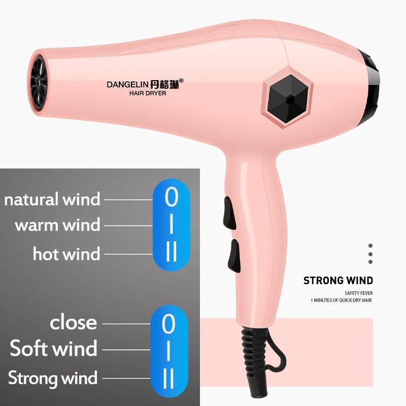 1200W Hair Dryer Silent 6-speed Temperature Adjustment Hot/cold Hair Dryer Hair Care Tools for Home Students