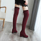 Autumn Winter Increase Wedge Heel Over Knee Boots Women's Stretch Suede High Boots