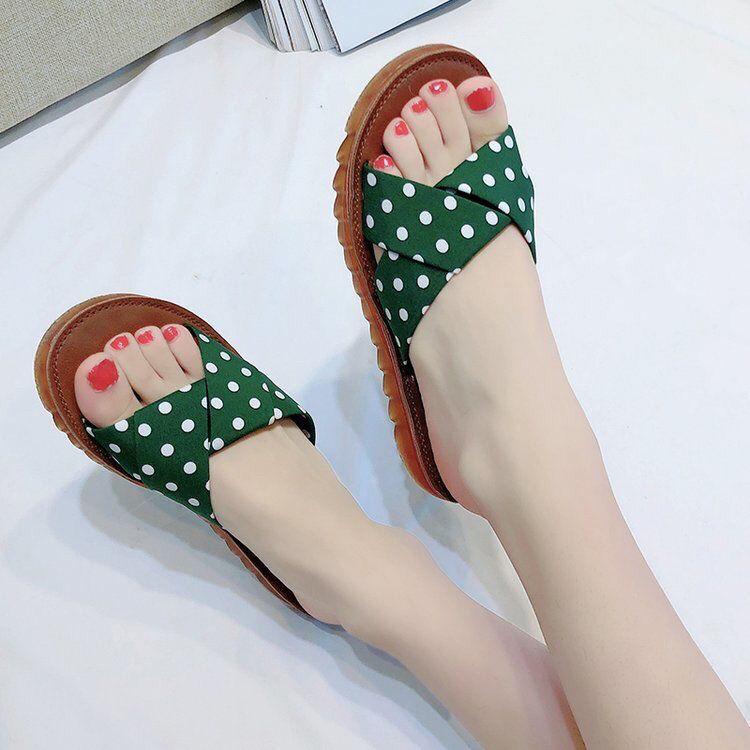 Women Fashion Flip Flops  Bohemia Bowknot Flax Linen Flip Flops Beach Shoes Wedges Bottom Slippers Sandals