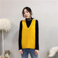 Autumn and Winter Short Loose Bottoming Shirt Waistcoat All-match V-neck Sweater Fashion Sleeveless Women's Vest