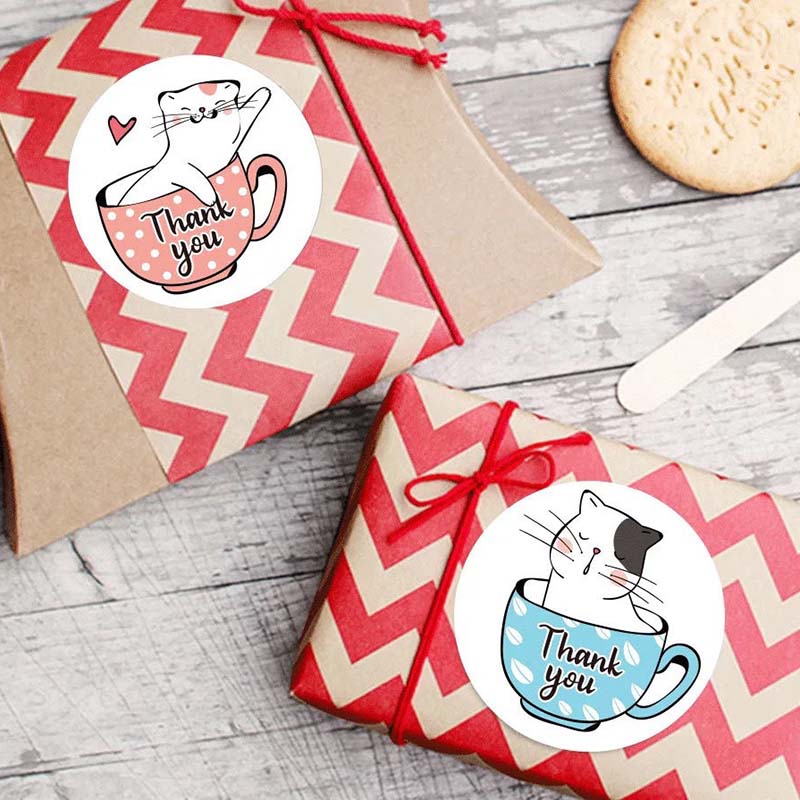 500 Pcs/ Sticker StickersThank You StickerDessert Cake Baking Seal StickerChild Reward Sticker