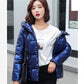 Glossy Short Women's Down Jacket Winter Korean Style Loose Cotton Clothes Casual Stand-collar Cotton Quilted Jacket