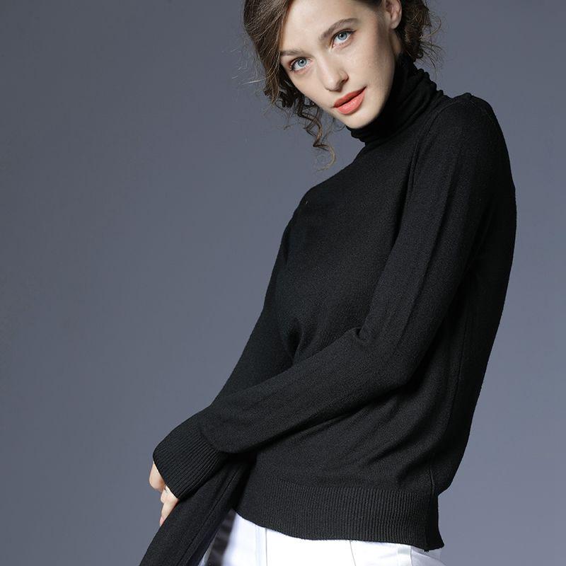Spring and Autumn Cashmere Sweater Women's Turtleneck Sweater Slim Warm Winter Sweater