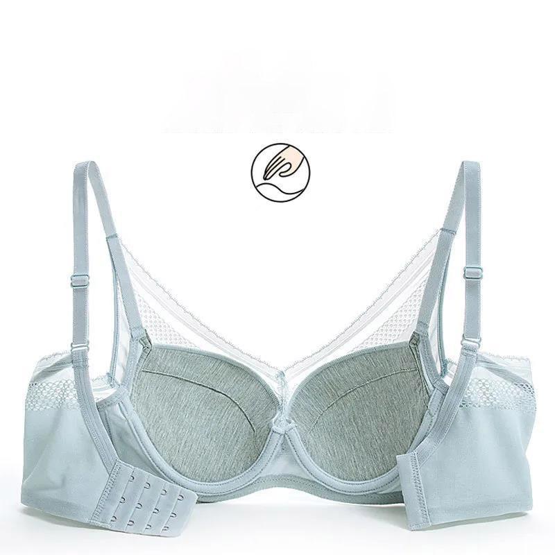 Comfortable and Sexy Thin Section Gathered To Collect Auxiliary Breasts on The Beauty Back Without Steel Ring Adjustment Type Women's Underwear Bra