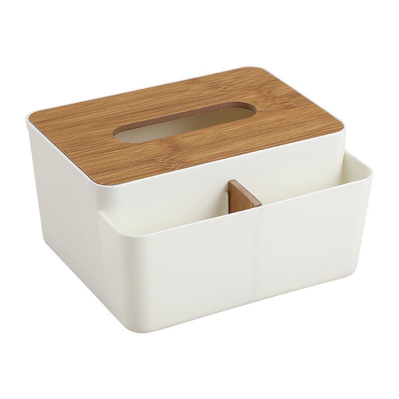Wooden Simple Multifunctional Tissue Box Home Living Room Kitchen Bedroom Remote Control Drawer Desktop Storage Box