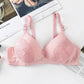 Bra Without Steel Ring Gather The Underwear Receive The Breast Milk Small Chest Breathable Anti-sagging Large Size Adjustment Bra Lace