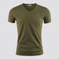 3pcs Modal T-shirt Slim Shirt Solid Color Casual Thin Tees V-Neck Short Sleeve Ice Silk Cool Pullover Men Clothing Summer