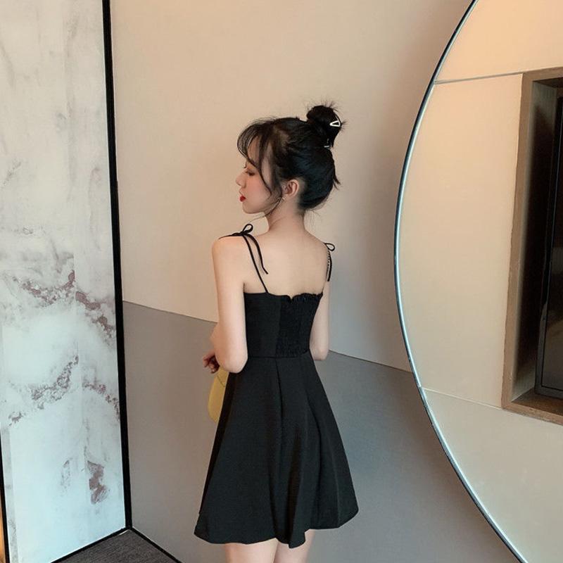 WTEMPOWomen Sexy Strapless Sling Dress Tight-fitting Sleeveless Ruffled Lace-up Nightclub Bar Party  Dress