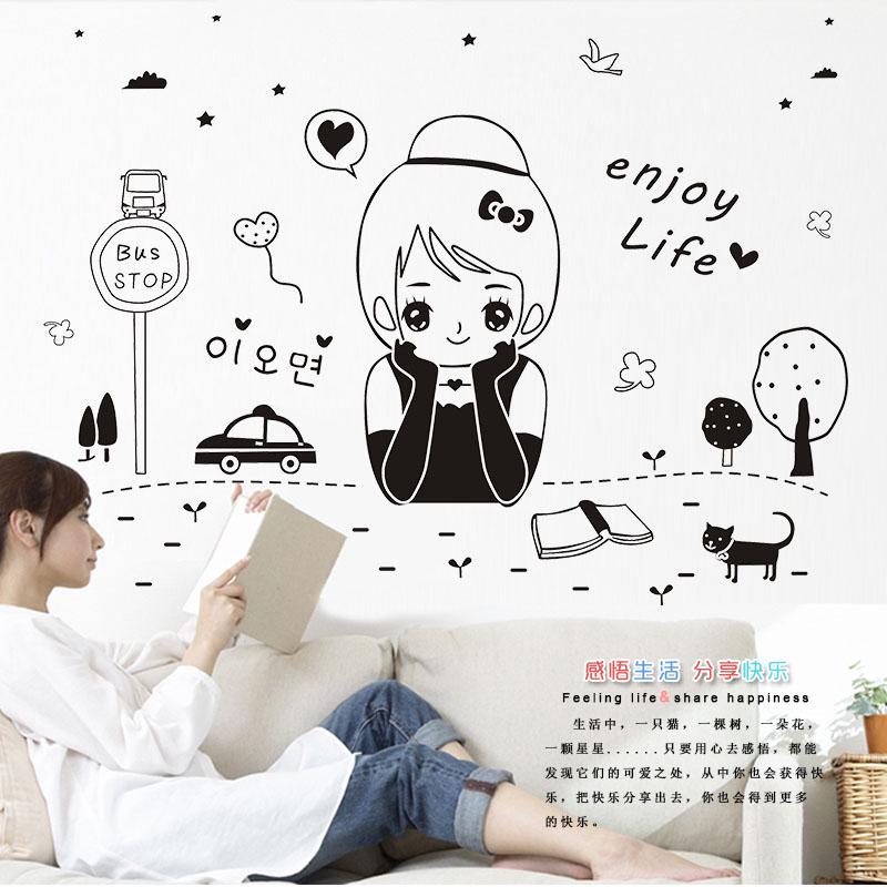 [Wall sticker ]Diy Home Decor Cute Mymoe Girls Wall Stickers For Children 'S Rooms Vinilos Kids Deca