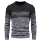 Men's Autumn and Winter Slim Gradient Round Neck Knit Sweater