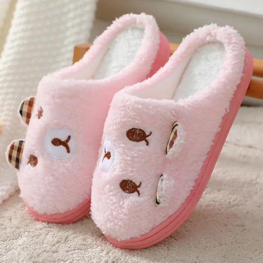 Couple Cotton Slippers Autumn and Winter Cotton Slippers Men and Women Cute Slippers