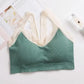 Lace Shoulder Straps Wrap Chest Tube Top with Chest Pad Anti-glare Beautiful Back No Steel Ring Sling Small Vest Bra