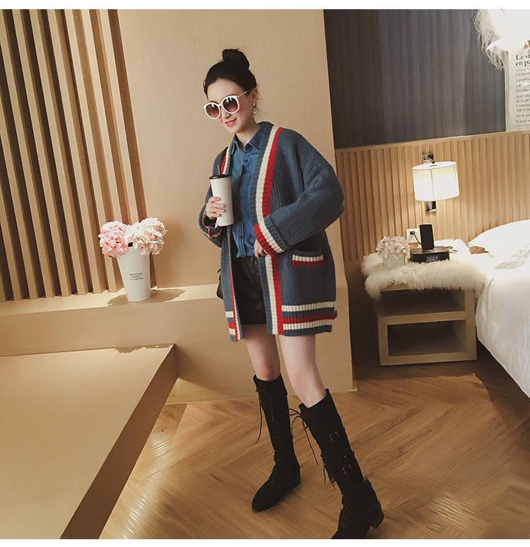 Sweater Thicken Autumn Mid-length Loose Japanese Soft Sister College Style Student Women