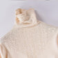 Autumn and Winter Pile Collar Sheep Sweater Pullover Loose Turtleneck Blouse Hollow Knit Bottoming Shirt