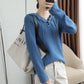 Autumn and Winter Wool Hooded Sweater Pullover Long-sleeved Loose Top Solid Color Casual Women's Jacket