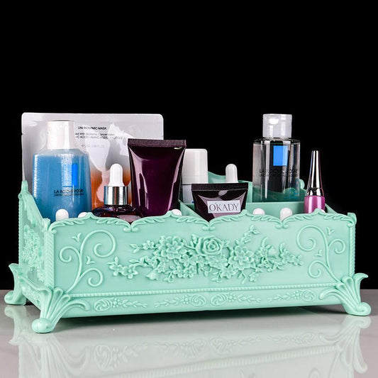 European-style Cosmetic Storage Box Creative Multi-functional Dormitory Home Desktop Storage Finishing Dressing Table Classification Box