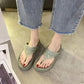 Women's Sandals Ladies Clip Toe Wedges Thong Shoes Fashion Embroidery Platform Buckle Casual Female Beach Shoes