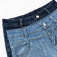 Fashion Denim Shorts Women's Summer Korean Embroidered Straight Leg Thin Elastic High Waist All-match Jeans Women