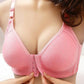 Front Buckle Bra Large Size No Steel Rings Mom Underwear Ladies Breathable Push Up Adjustable Thin Bra