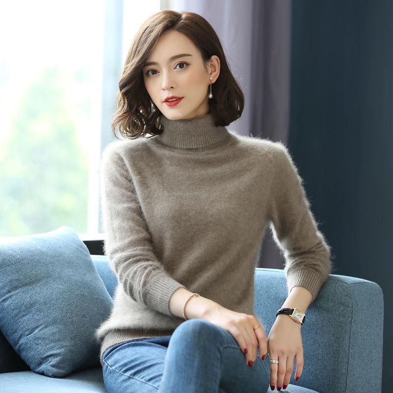 Women Casual Turtleneck Batwing Sleeve Pullovers Knitted Jumper Tops Sweaters