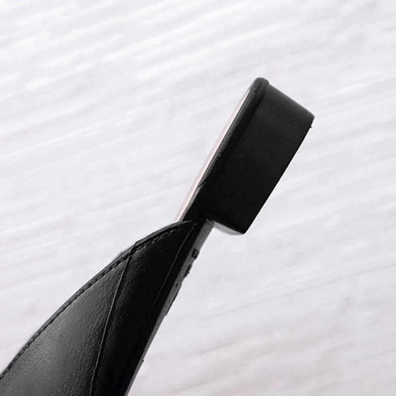 Slippers Sandals Women's Outer Wear Baotou Half Slippers Non-slip All-match Sandals and Slippers Square Head Thick Heel Sandals