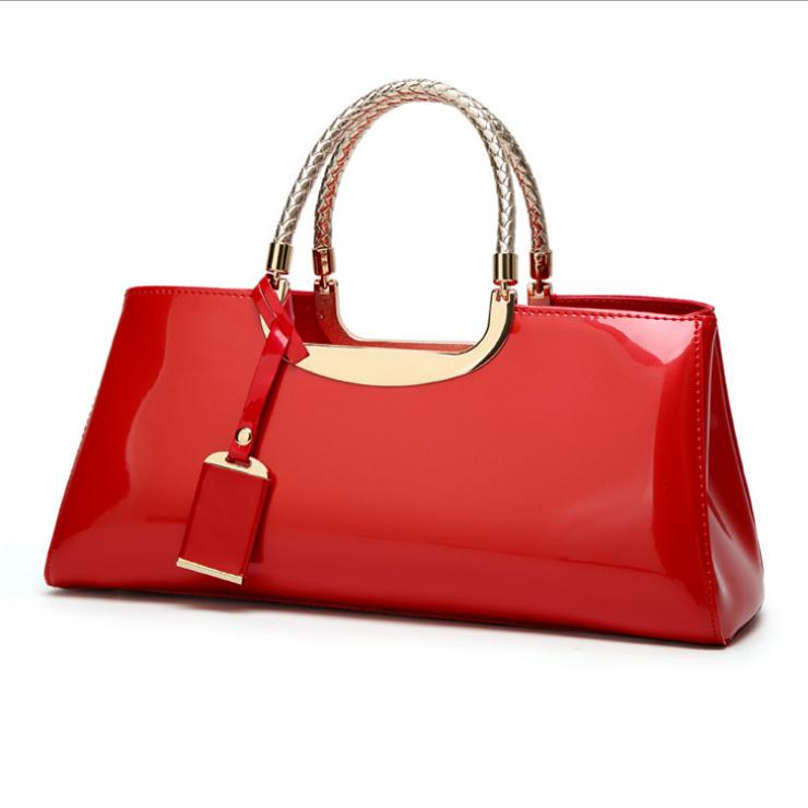 Glossy Patent Leather Women Clutch Shoulder Bags Fashion Banquet Evening Handbag Female Bag Totes
