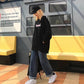 Toy Pistol Print Couple Loose Long-sleeved Harajuku Hip-hop T-shirt Sweatshirt