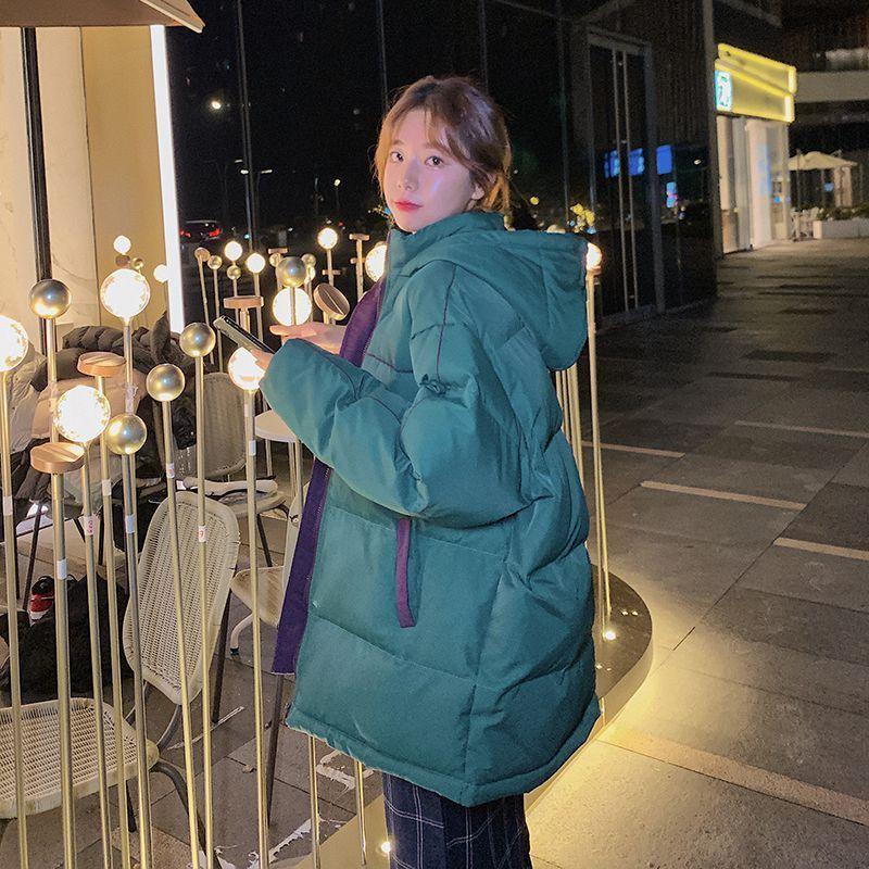 Women's Bread Clothes Korean Version of Loose Student Cotton Clothes Winter Wild Mid-length Cotton Jacket Ins