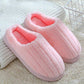 Autumn and Winter Home Indoor Warmth Couple Plush Household Non-slip Platform Confinement Shoes