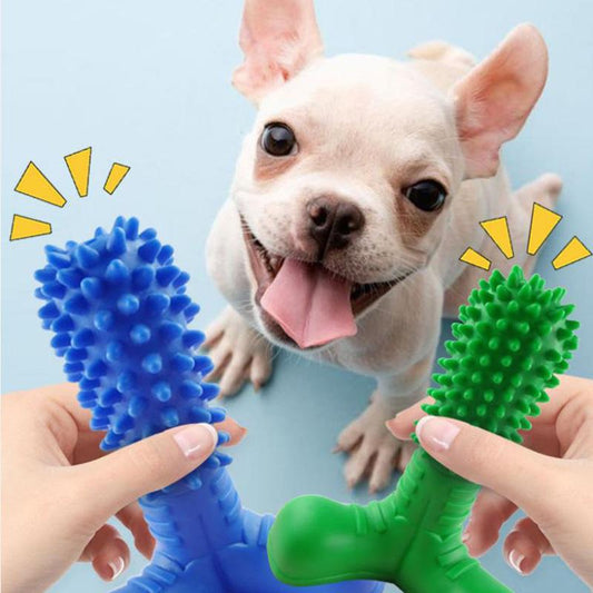 Dog Teething Stick Bite Resistant Sound Teeth Cleaning Pet Toy for Golden Retriever Puppies Large Dogs Teddy Chewing Toys Dog Cats Grind Teeth Toy