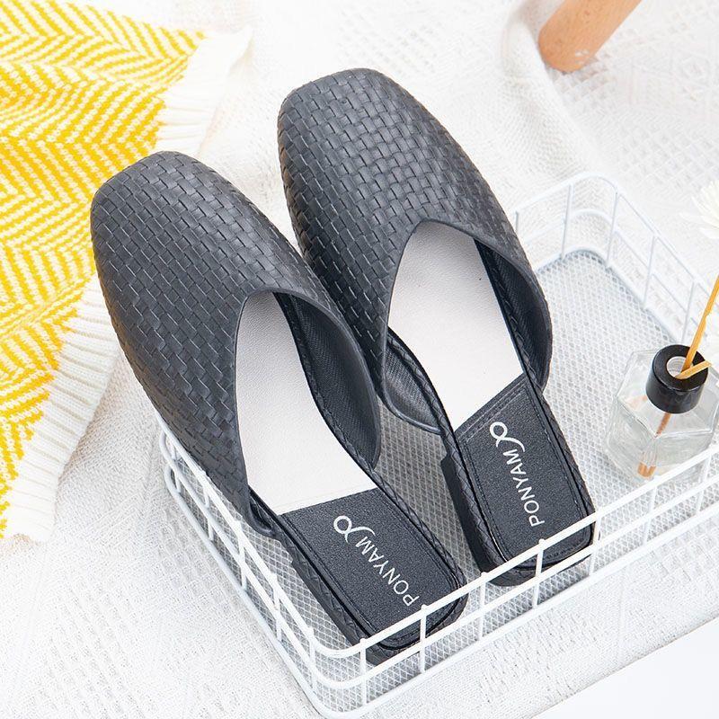 Fashion Slippers Women Summer Wear Korean Style Trend Lazy Wild Half-drag Fashion Flat Sandals and Slippers Women
