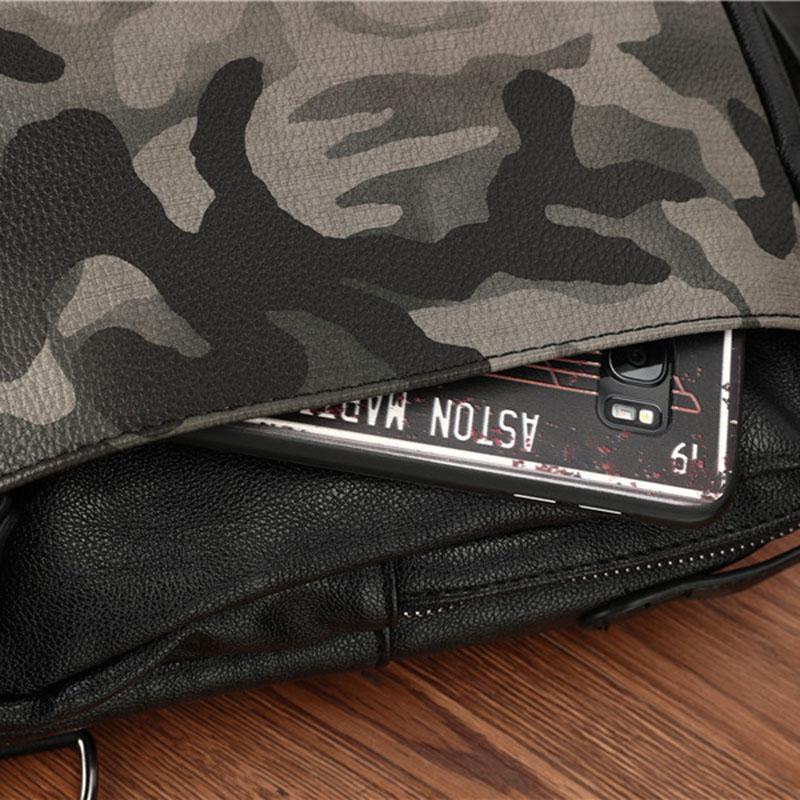 Chest Bag Men Multi-pocket Zipper Camouflage Color Matching Shoulder Bag Outdoor Sports Pockets