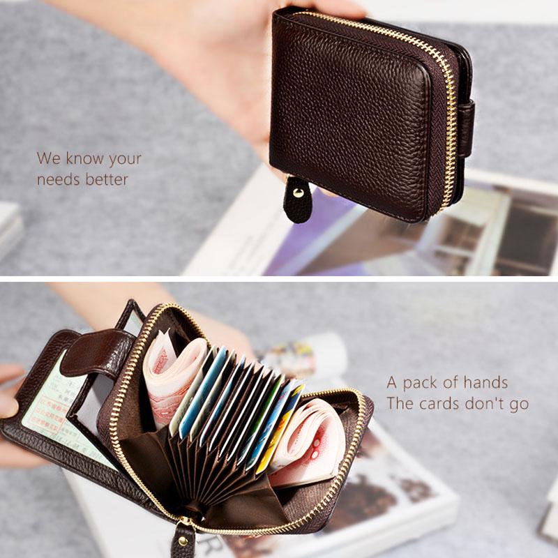Leather Driver's License Card Bag Men's Leather Zipper Card Package Female Men's Wallet Multi-function Driver's License Leather Case Male Leather