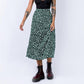Women's Spring Summer Leopard Print Chiffon Print Split Skirt European and American Style Zipper High Waist Long Skirts Large Size Loose Thin Skirt