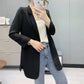 Elegant Blazer Women's Suit Jacket with Three-quarter Sleeves Temperament Chiffon Blouse with Sun Protection Thin Suit Thin Jacket