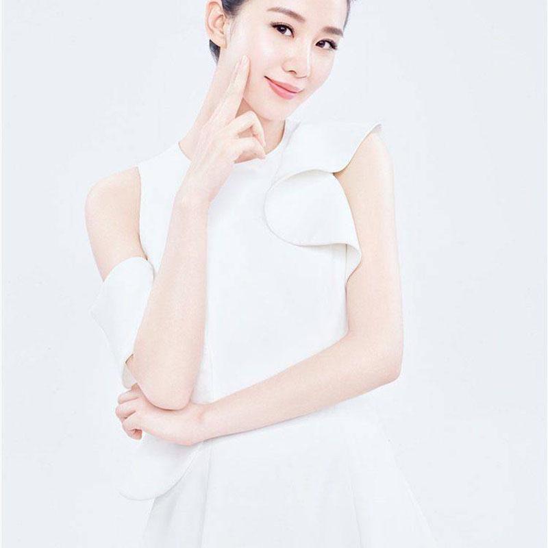 Summer Lady High-grade Off-the-shoulder Sleeveless Dress Pleated Dress Party Evening Dress