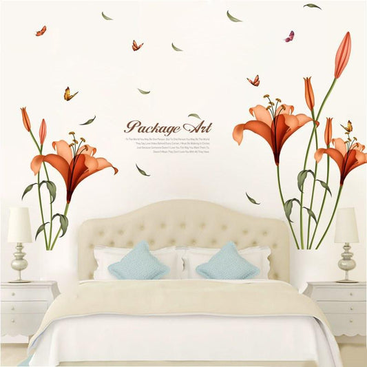 Floral White House Fashion Child Bedroom Living Room Background Decoration Removable Wall Sticker